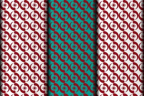 Vector eps floral circle style pattern design. Stock Illustration