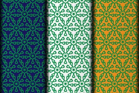 Vector eps green natural pattern design. Stock Illustration