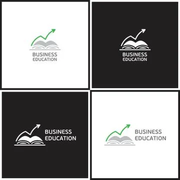 Vector eps logotype or illustration about business education Stock Illustration