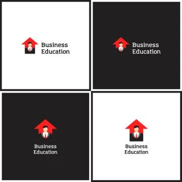 Vector eps logotype or illustration about business education Stock Illustration