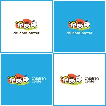 Vector eps logotype or illustration about children education center Stock Illustration