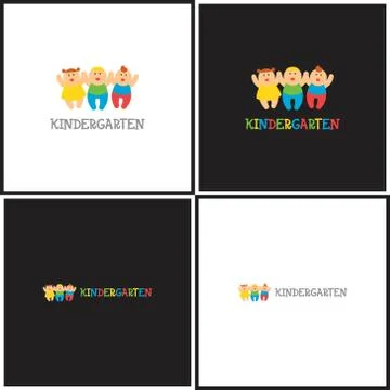 Vector eps logotype or illustration about children education center Stock Illustration