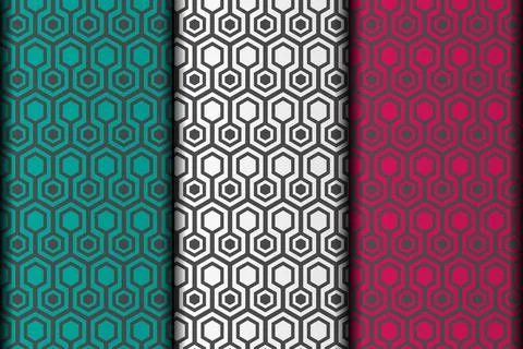 Vector eps polygon style pattern design template. Stock Illustration