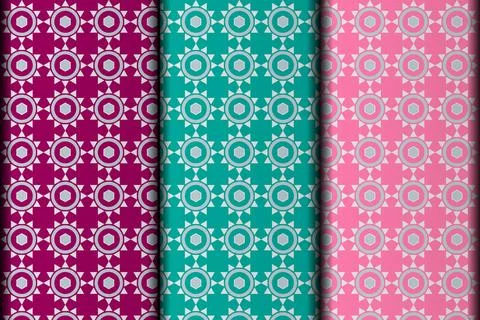 Vector eps sari style simple pattern design. Stock Illustration