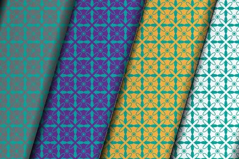 Vector eps seamless pattern design template. Stock Illustration