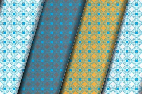 Vector eps seamless pattern design template. Stock Illustration