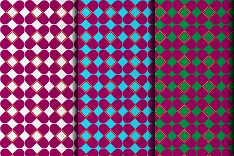 Vector eps seamless pattern design template. Stock Illustration