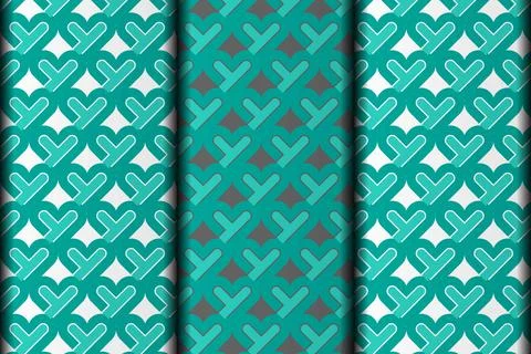 Vector eps seamless pattern design template. Stock Illustration