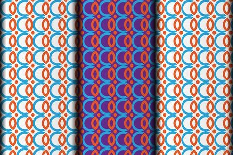 Vector eps seamless pattern design template. Stock Illustration