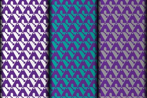 Vector eps triangle style seamless pattern design element. Stock Illustration