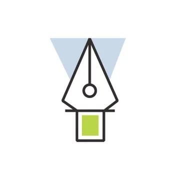 Vector eps10 Green pen tool  icon Stock Illustration