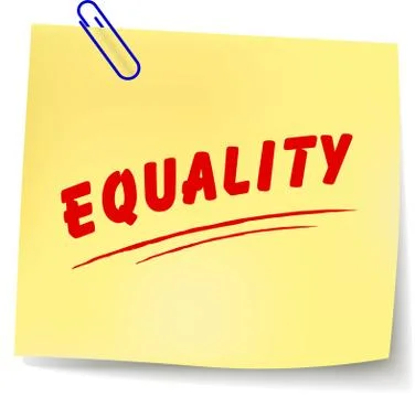 Vector equality message Stock Illustration