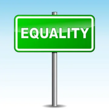 Vector equality signpost Stock Illustration