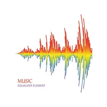 Vector equalizer element. Pulse music player sing Stock Illustration