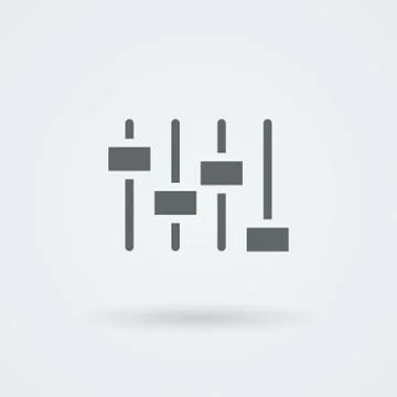 Vector equalizer icon. Music sound wave symbol. Stock Illustration