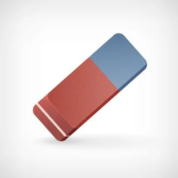 Vector eraser illustration isolated from background Illustrazione stock