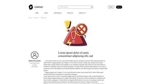 Vector error in bold line style . Editable illustration Stock Illustration