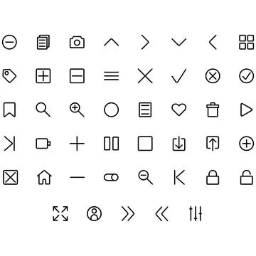 Vector of Essential UI Icon Set. Perfect for user interface, new application. Stock Illustration