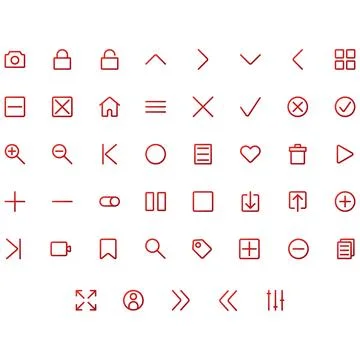 Vector of Essential UI Icon Set. Perfect for user interface, new application. Stock Illustration