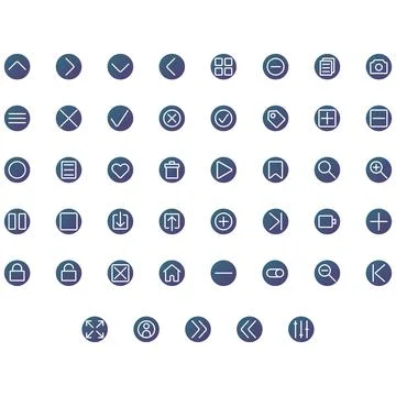 Vector of Essential UI Icon Set. Perfect for user interface, new application. Stock Illustration