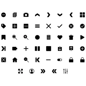 Vector of Essential UI Icon Set. Perfect for user interface, new application. Stock Illustration