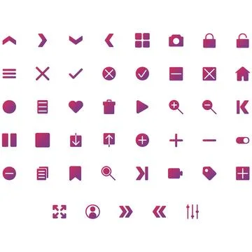 Vector of Essential UI Icon Set. Perfect for user interface, new application. Stock Illustration