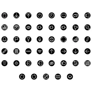 Vector of Essential UI Icon Set. Perfect for user interface, new application. Stock Illustration
