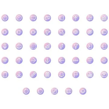 Vector of Essential UI Icon Set. Perfect for user interface, new application. Stock Illustration