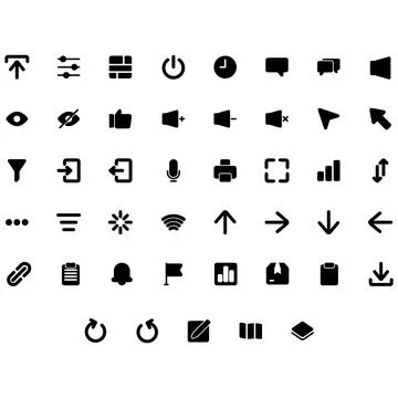 Vector of Essential UI Icon Set. Perfect for user interface, new application. Stock Illustration