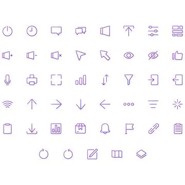 Vector of Essential UI Icon Set. Perfect for user interface, new application. Stock Illustration