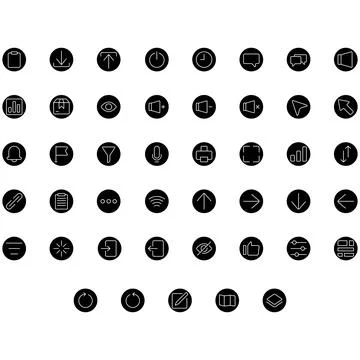 Vector of Essential UI Icon Set. Perfect for user interface, new application. Stock Illustration