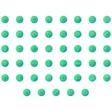 Vector of Essential UI Icon Set. Perfect for user interface, new application. Stock Illustration