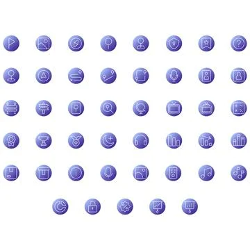 Vector of Essential UI Icon Set. Perfect for user interface, new application. Stock Illustration