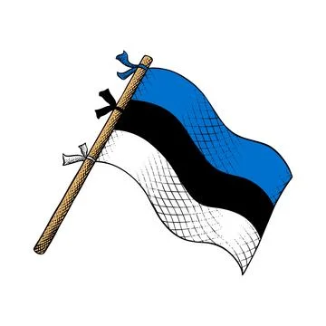 Vector of Estonia Flag Stock Illustration