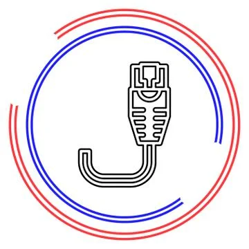 Vector ethernet Cable illustration - network Stock Illustration