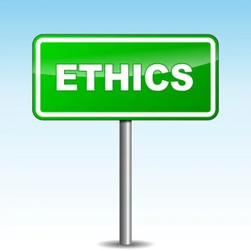 Vector ethics signpost Illustrazione stock