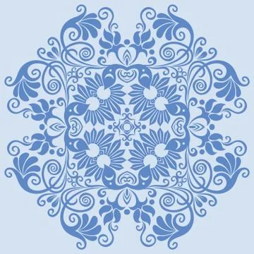 Vector ethnic abstract flower illustration 스톡 일러스트