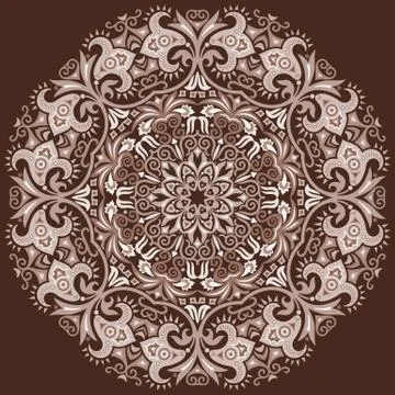 Vector ethnic abstract flower illustration 스톡 일러스트