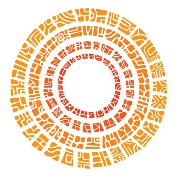 Vector ethnic circle sun Stock Illustration