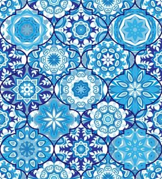 Vector ethnic colorful bohemian pattern in bright colors Stock Illustration
