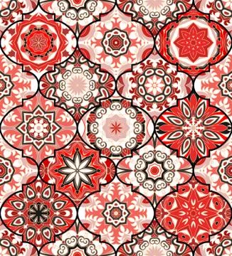 Vector ethnic colorful bohemian pattern in bright colors Illustrazione stock