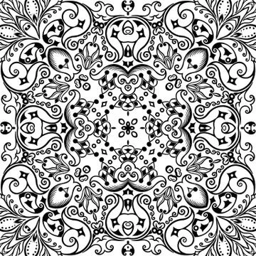 Vector ethnic hand drawn ornamental background. 스톡 일러스트