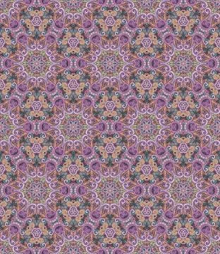 Vector ethnic hand drawn seamless pattern Stock Illustration