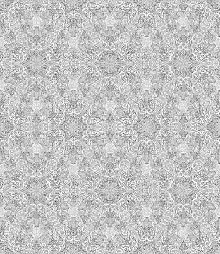 Vector ethnic hand drawn seamless pattern Stock Illustration