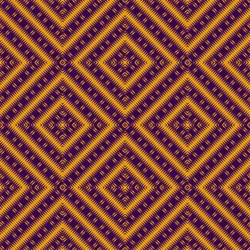 Vector ethnic rhombs texture . Carpet or wallpaper pattern. Blue and yellow c Stock Illustration