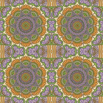 Vector ethnic seamless pattern Stock Illustration