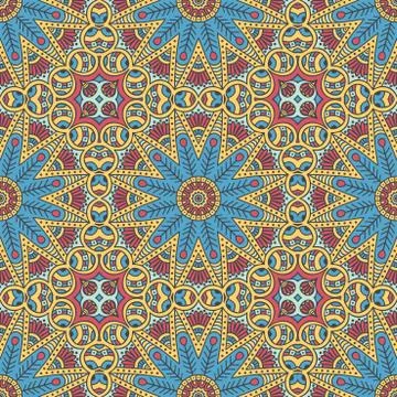 Vector ethnic seamless pattern Stock Illustration