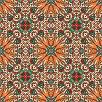 Vector ethnic seamless pattern Stock Illustration