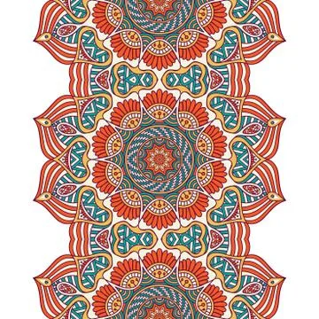 Vector ethnic seamless pattern Stock Illustration