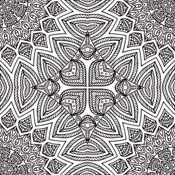 Vector ethnic seamless pattern 스톡 일러스트